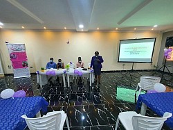 Dr. A.I. Ayede giving her lecture